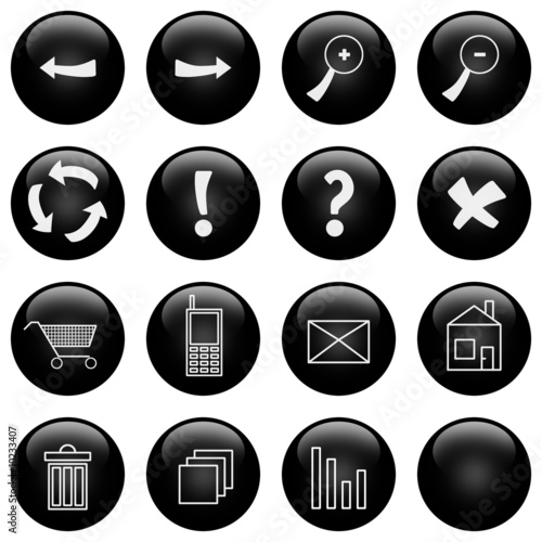 Glossy web icons set