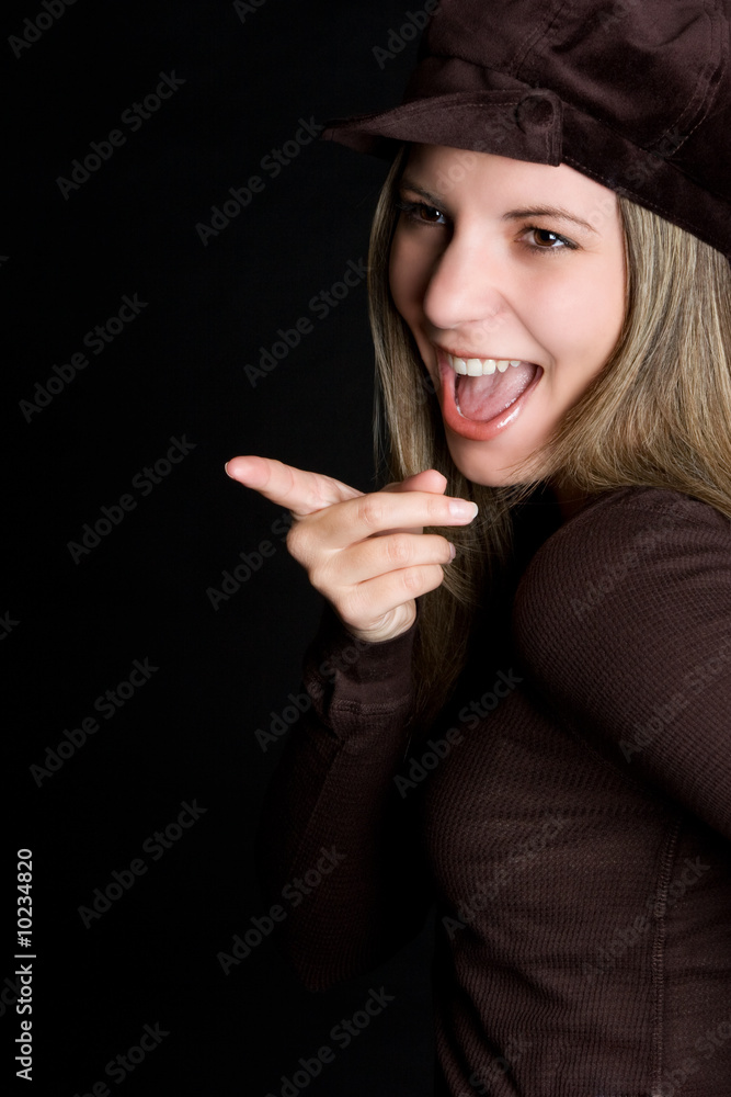 Laughing Pointing Woman