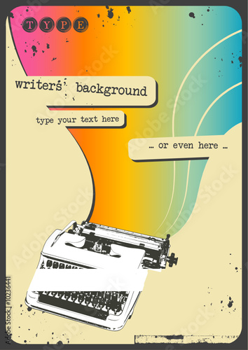 retro typewriter background