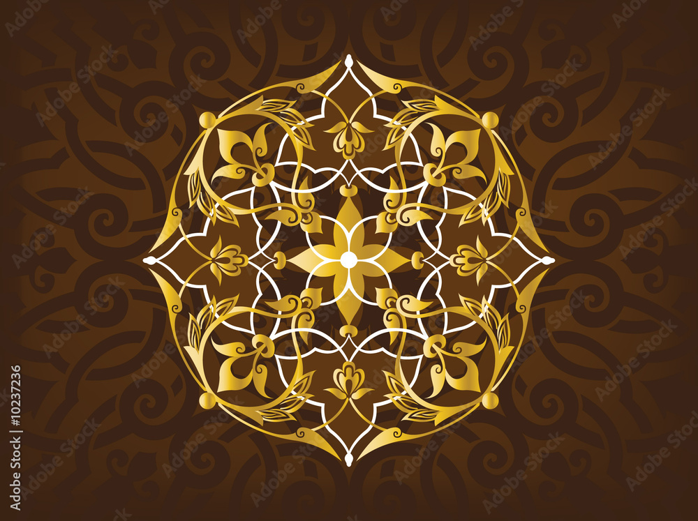 Simple Illustration for Arabic Ornamint Symbols and Backgrounds