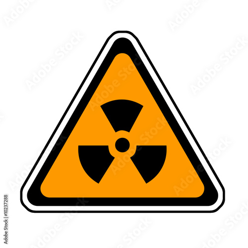 Free Download Radiation Warning Sign, Radio-Active Symbol, White Background - GFXLoad