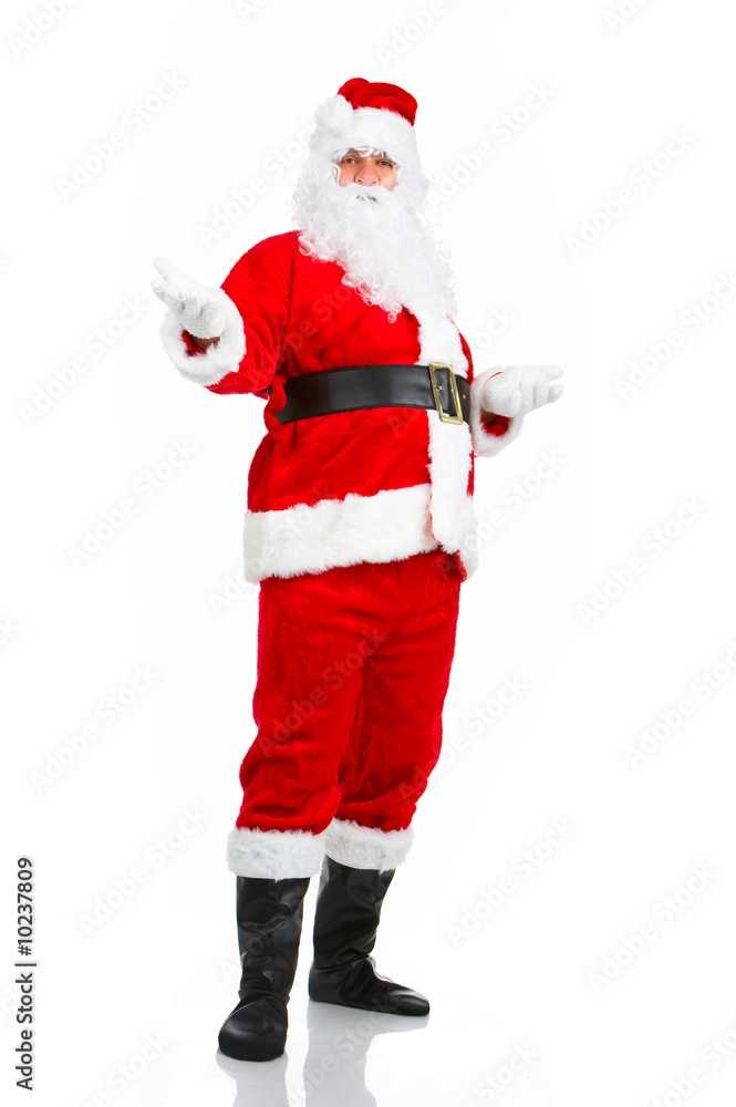 Happy Christmas Santa. Isolated over white background. Happy Christmas Santa. Isolated over white background.