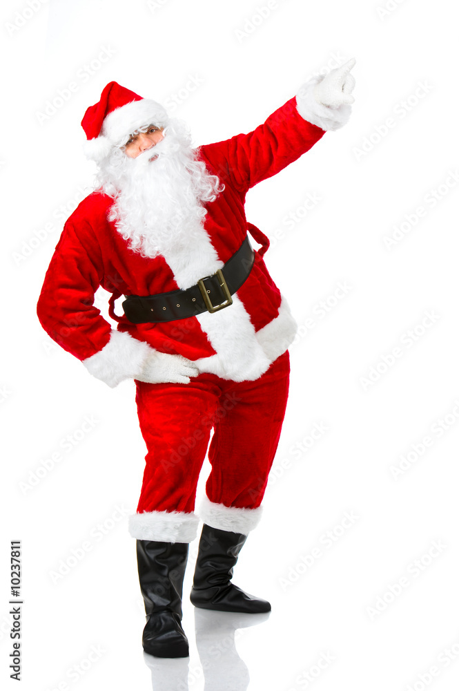 Happy Christmas Santa. Isolated over white background. Happy Christmas Santa. Isolated over white background.