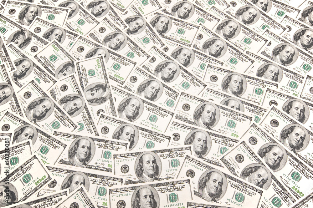 Background with many american hundred dollar bills Background with many american hundred dollar bills