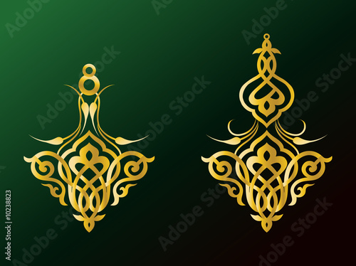 Simple Illustration for Arabic Ornamint Symbols and Backgrounds