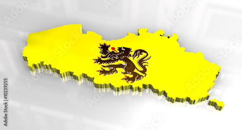 3D flag map of Flanders