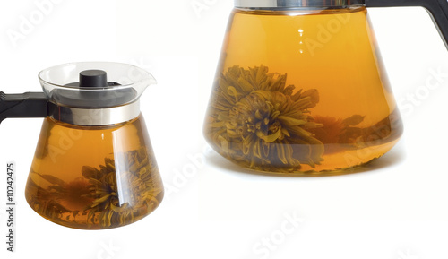 Set of glass teapot with Lo...