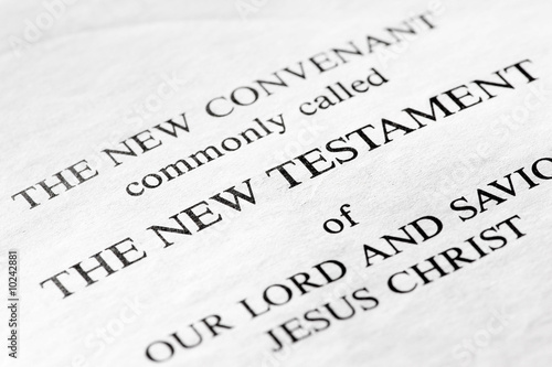 The New Testament in the christian bible - macro detail