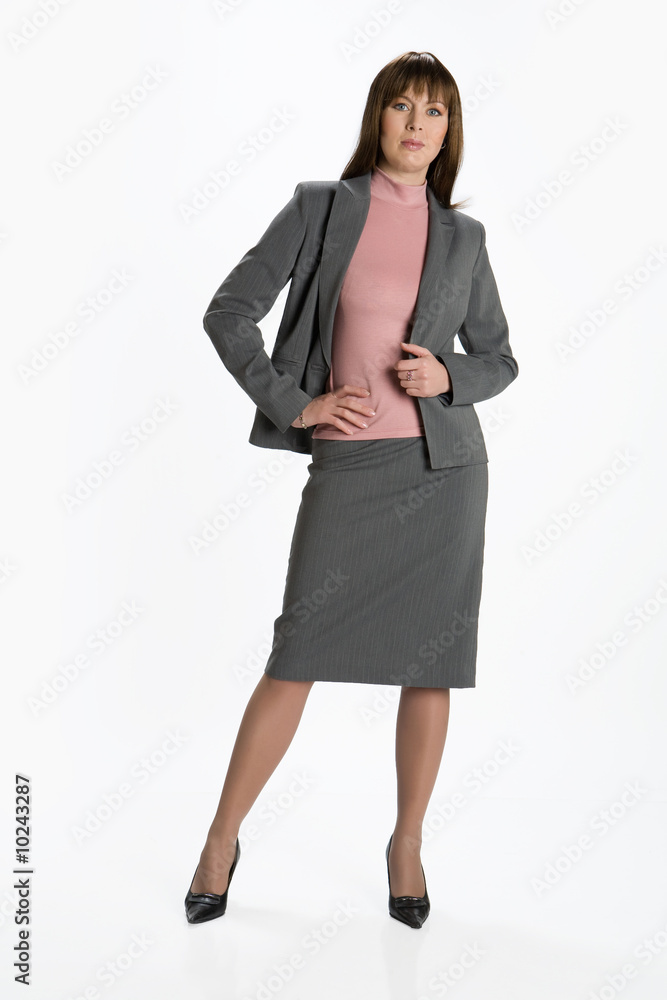 Young woman in business suit