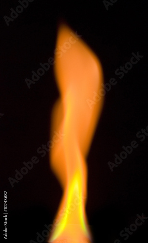 bright fire over black background