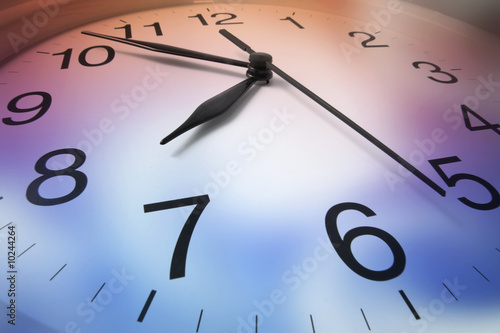 Close Up of Clock on Seamless Background