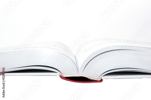 Opened book isolated on the white background.