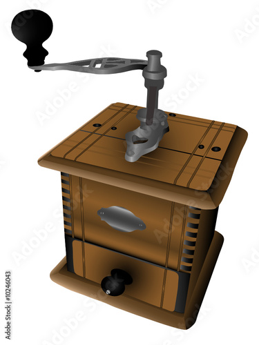 Realistic vector illustration of coffee mill