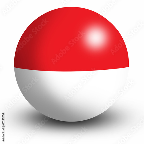 Indonesia flag orb Button Icon Free Download Indonesia flag orb Button Icon - GFXLoad