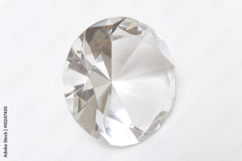 Diamond isolated on a white studio background Diamond isolated on a white studio background