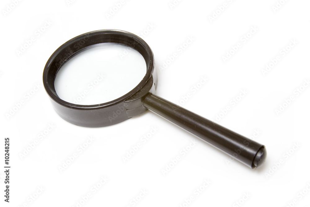 Magnifying glass isolated on a white studio background Magnifying glass isolated on a white studio background