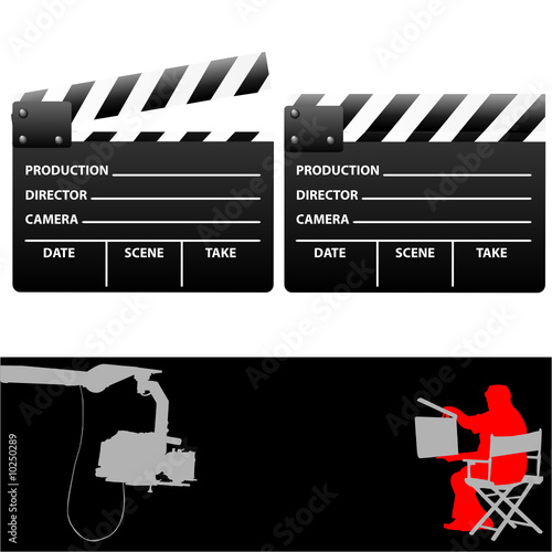 clapboard and director vector