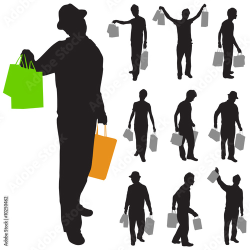 shopping man vector