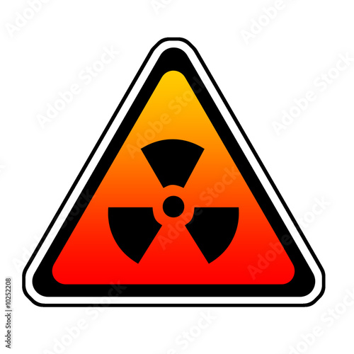 Free Download Radiation Warning Sign, Radio-Active Symbol, White Background - GFXLoad