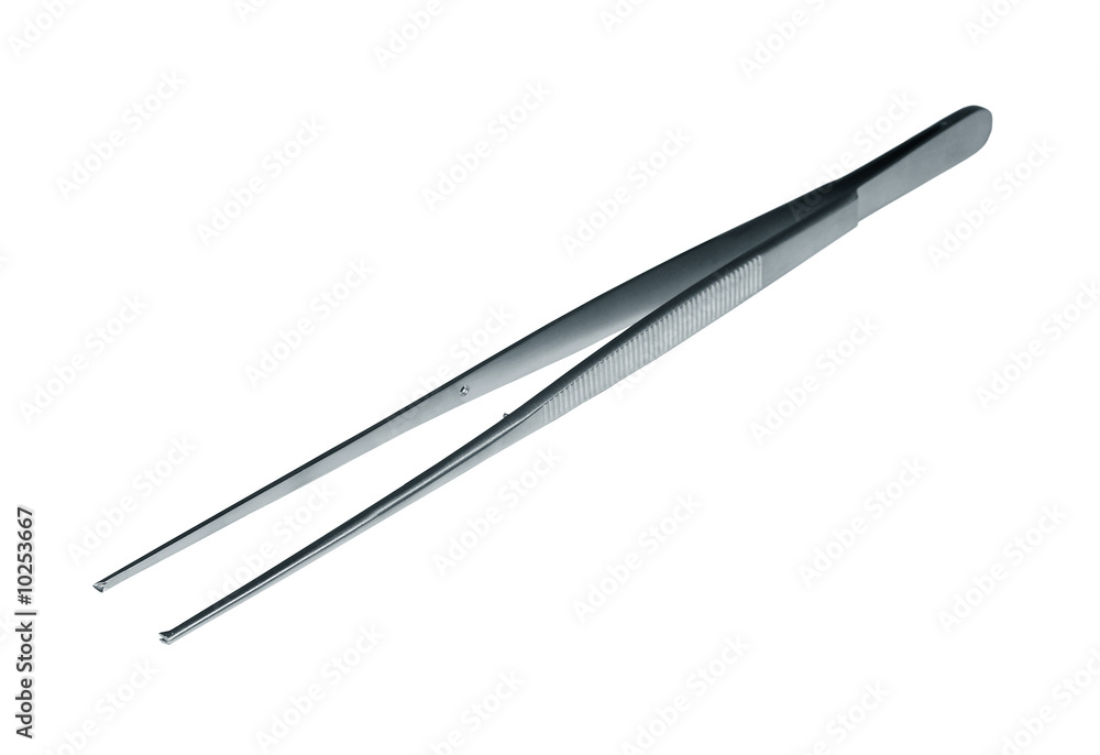 Surgical tweezers isolated Surgical tweezers isolated