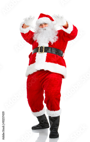 Happy Christmas Santa. Isolated over white background. © grinny