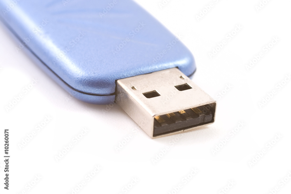 USB device isolated on white background USB device isolated on white background