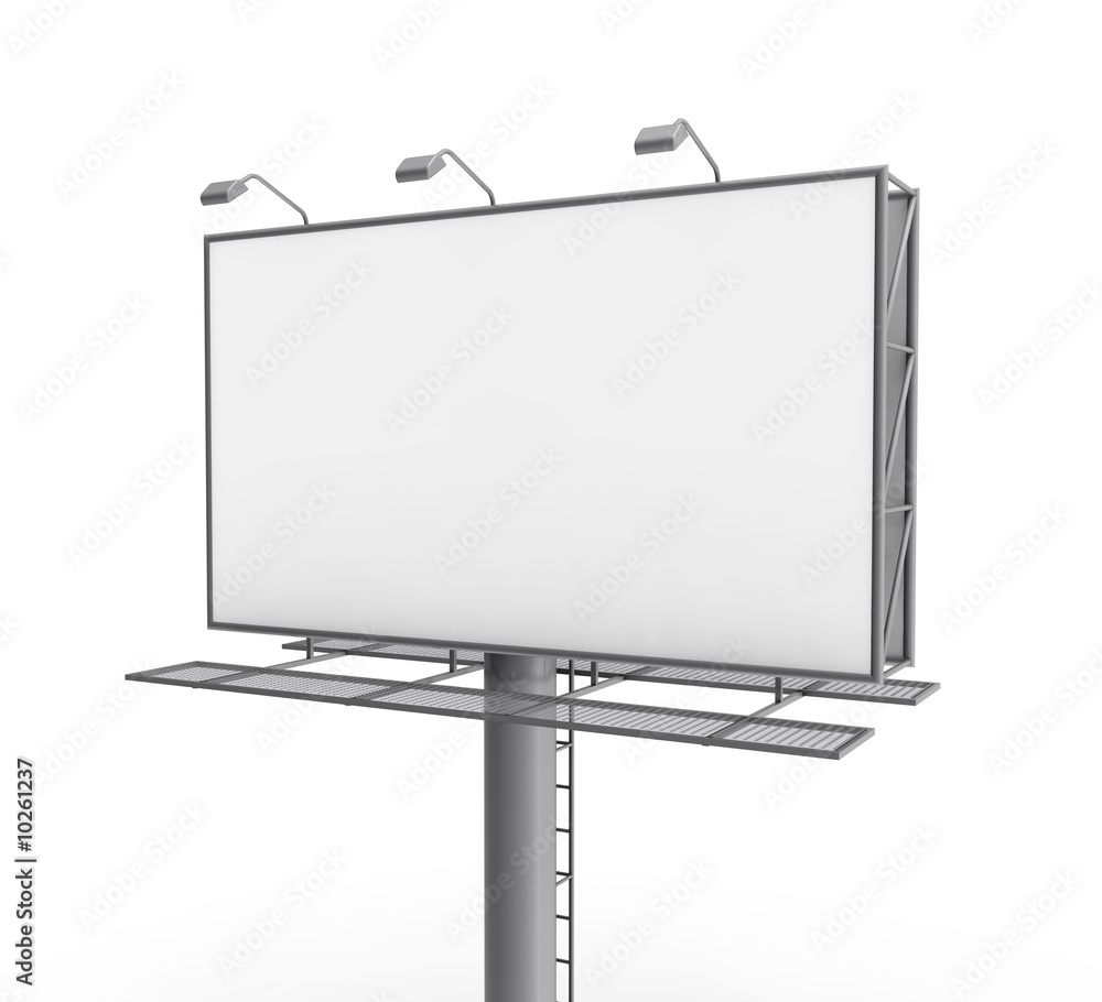 Blank billboard. 3D generated image. Blank billboard. 3D generated image.
