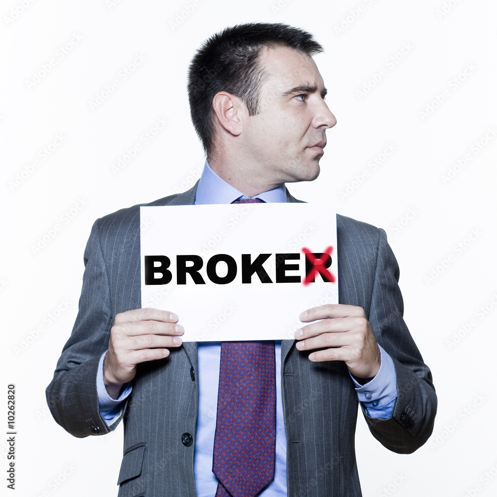 broke broker business man broke broker business man