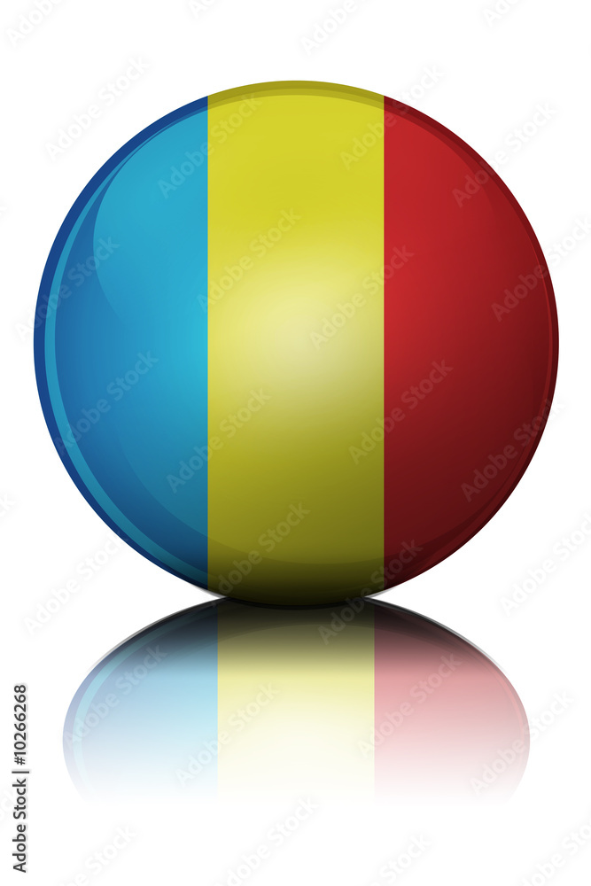 Fototapeta premium FlaggenKugel Rumänien 1.1