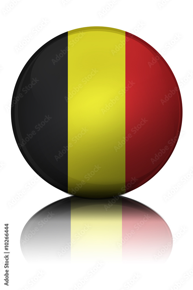 Fototapeta premium FlaggenKugel Belgien 1.1