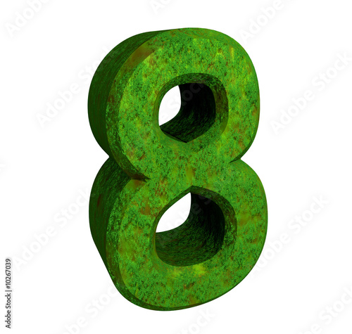 3d number 8 green
