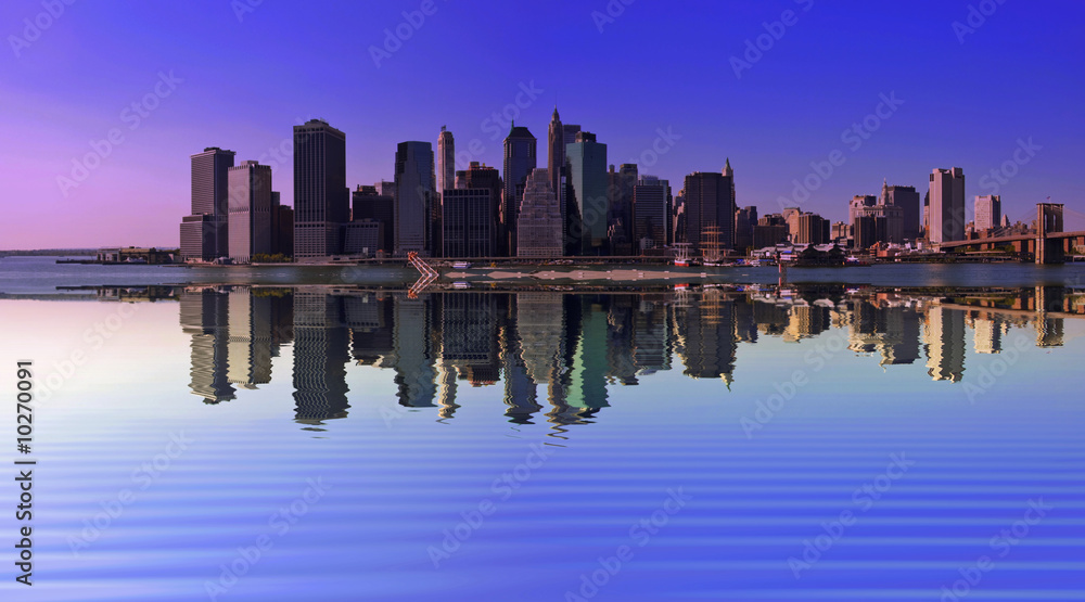Quadro em tela panorama big apple