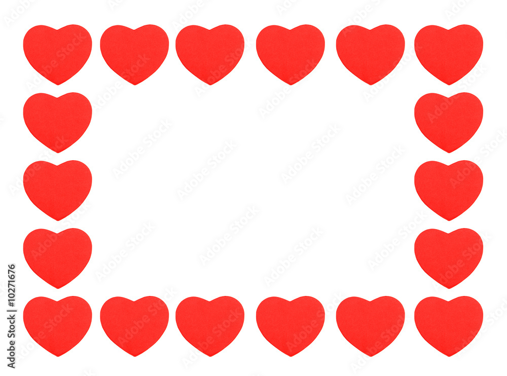 One frame of hearts for puting text