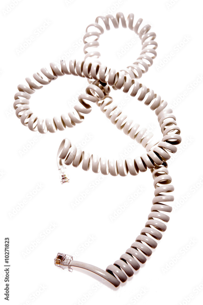 Curly telephone cord Curly telephone cord
