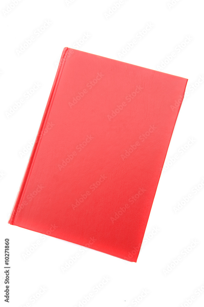 Photo of an red book on a white background Photo of an red book on a white background