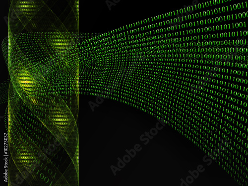 Canvas Print Genetic and binary code, futuristic, fiction