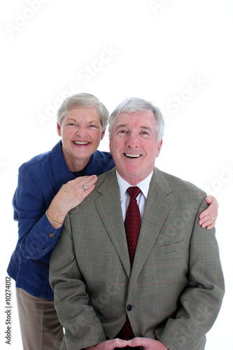 Senior Couple Set Against A...