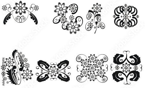 Ornamental design flower-vector
