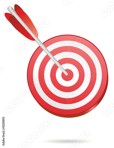 target on red with one arrow