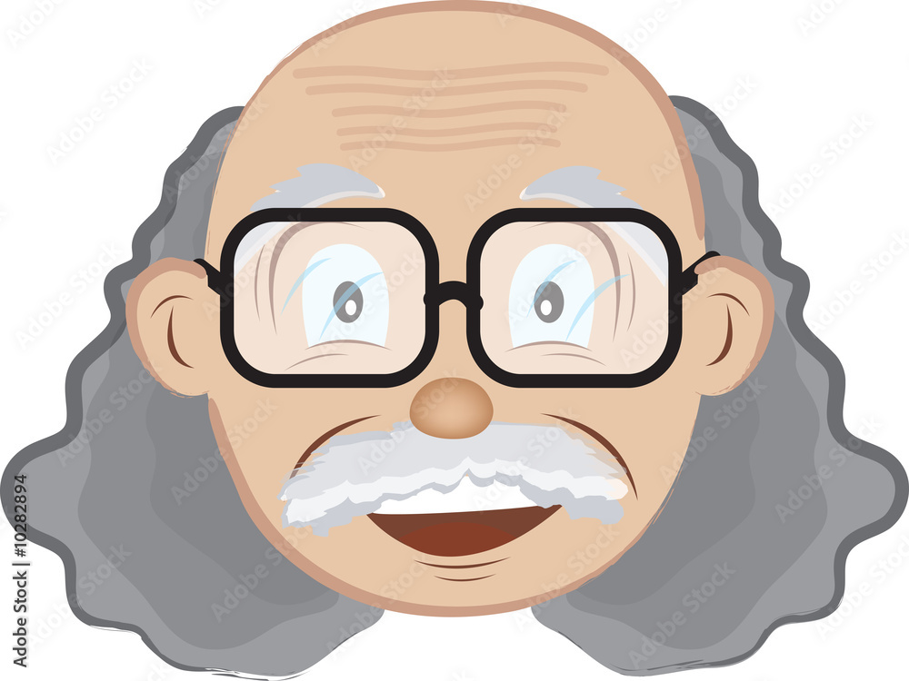 high detailed illustration of an old science professor high detailed illustration of an old science professor