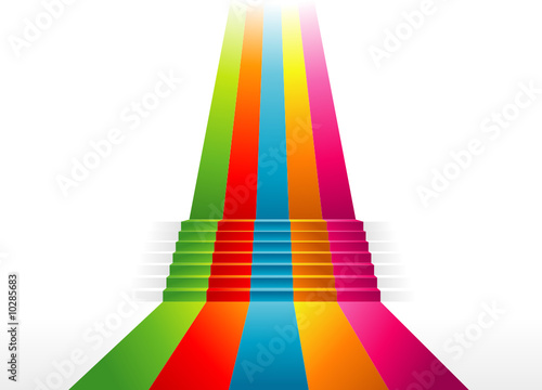 Escalier arc en ciel
