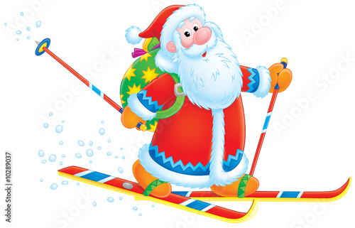 Santa Claus skier