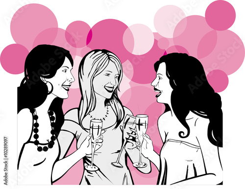 Girlfriends at the party