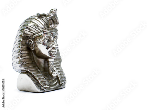 Egyptian Souvenir Pharaoh Sculpture Isolated Over White