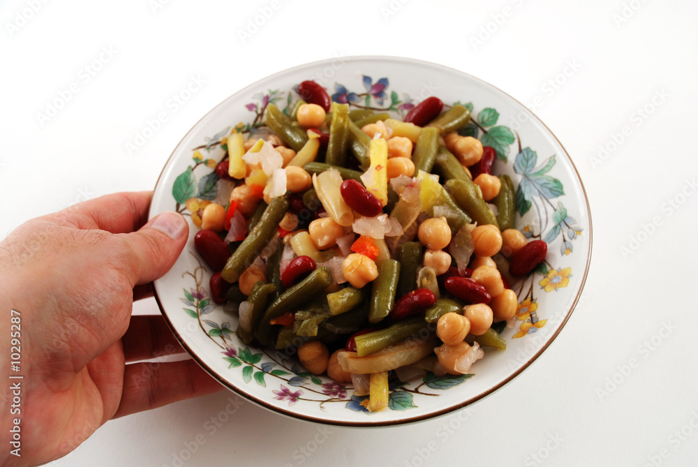 stock picture of a bean and vegetable salad stock picture of a bean and vegetable salad