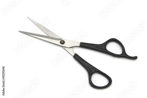 open scissors isolated on white background
