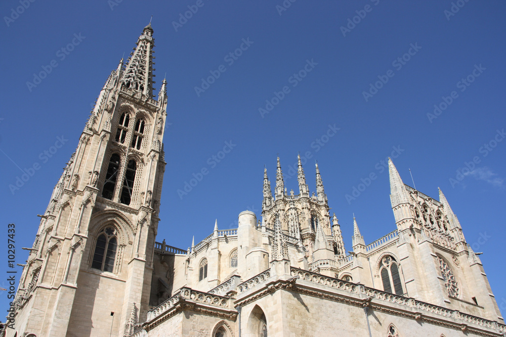 Medieval cathedral in Burgos, Castilia, Spain.
