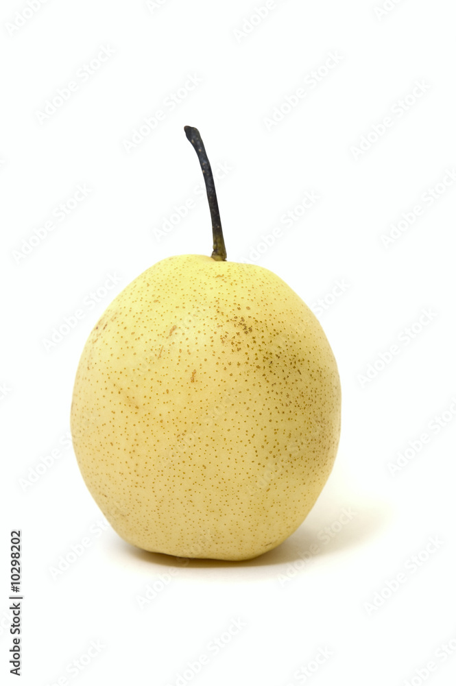 Yellow pear isolated over white Yellow pear isolated over white