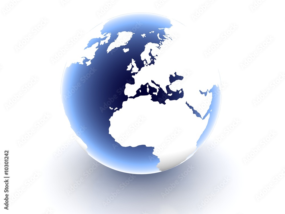 Fototapeta premium World map on white background