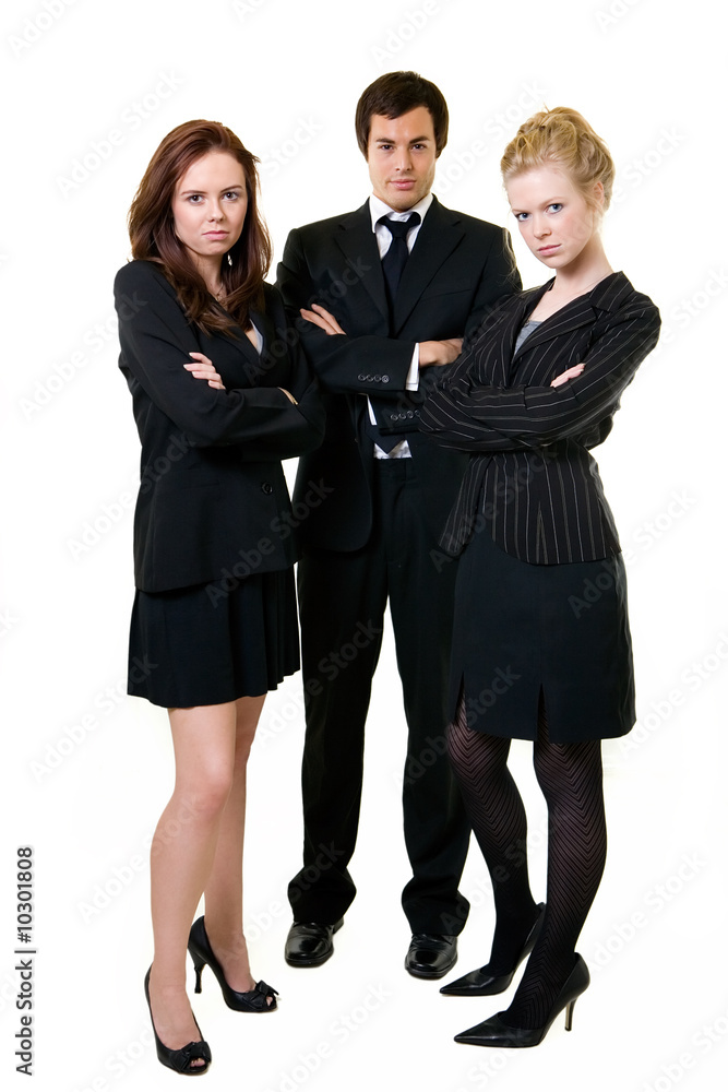 Full body of three business people Full body of three business people